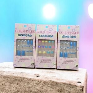 Gold Finger Little Diva Nail Set (3 Packs)